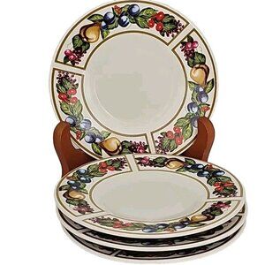 Tabletops Unlimited Tivoli Gardens Bread Dessert Plates 6" set-4 fruit